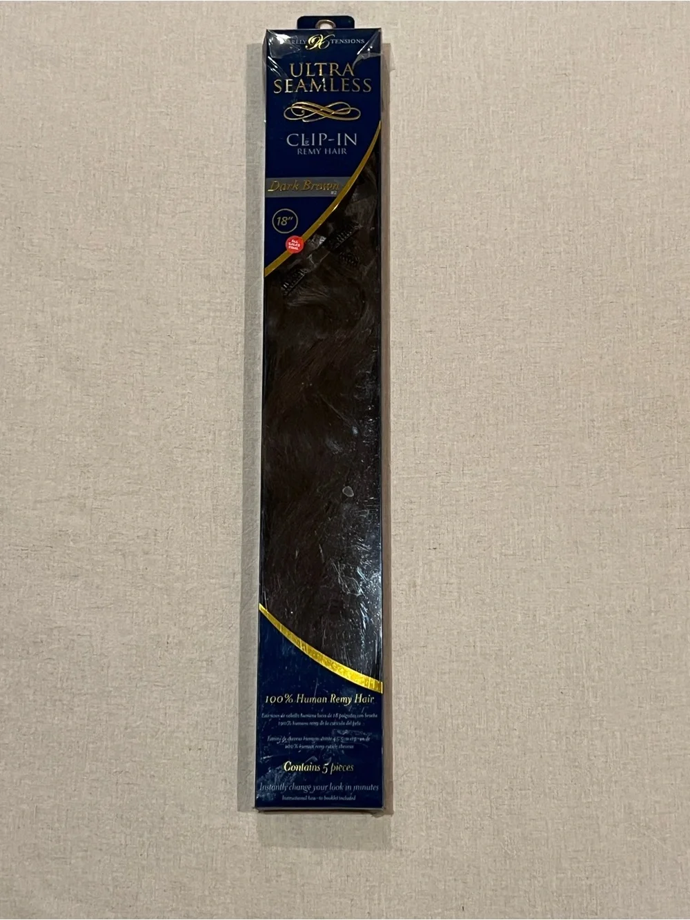 Barely Xtensions Ultra Seamless Hair Extensions Dark Brown 18
